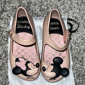 Mini Melissa Minnie and Mickey Mouse Shoes - SZ 7